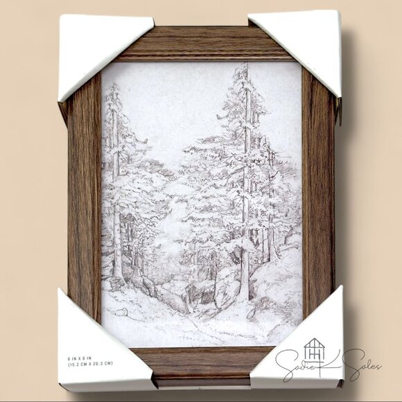 6x8 Sketched Tree Framed Wall Art – Hearth & Hand Magnolia, Christmas 2025 - Picture 4 of 4